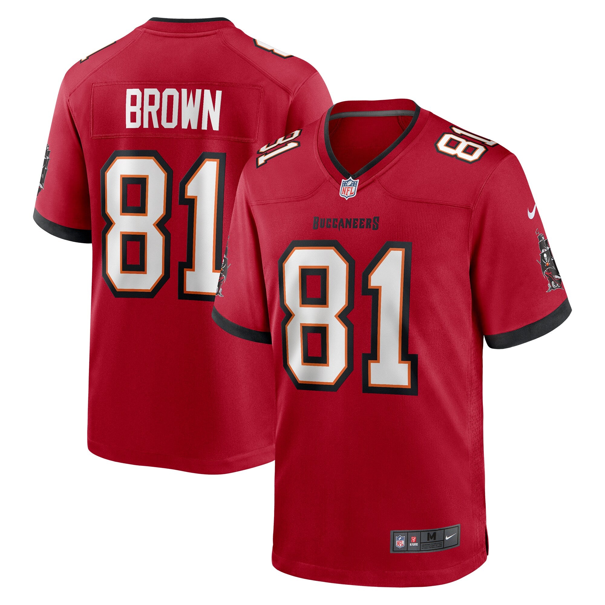 Nike Tampa Bay Buccaneers No81 Antonio Brown Red Team Color Men's Super Bowl LV Champions Patch NFL Vapor Untouchable Limited Jersey